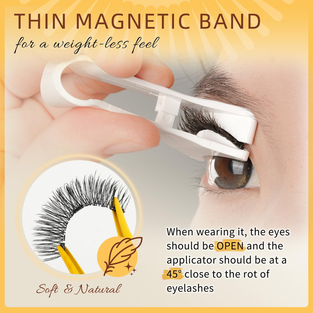 QUEWEL magnetic box with mirror keeps lashes ready while on the go