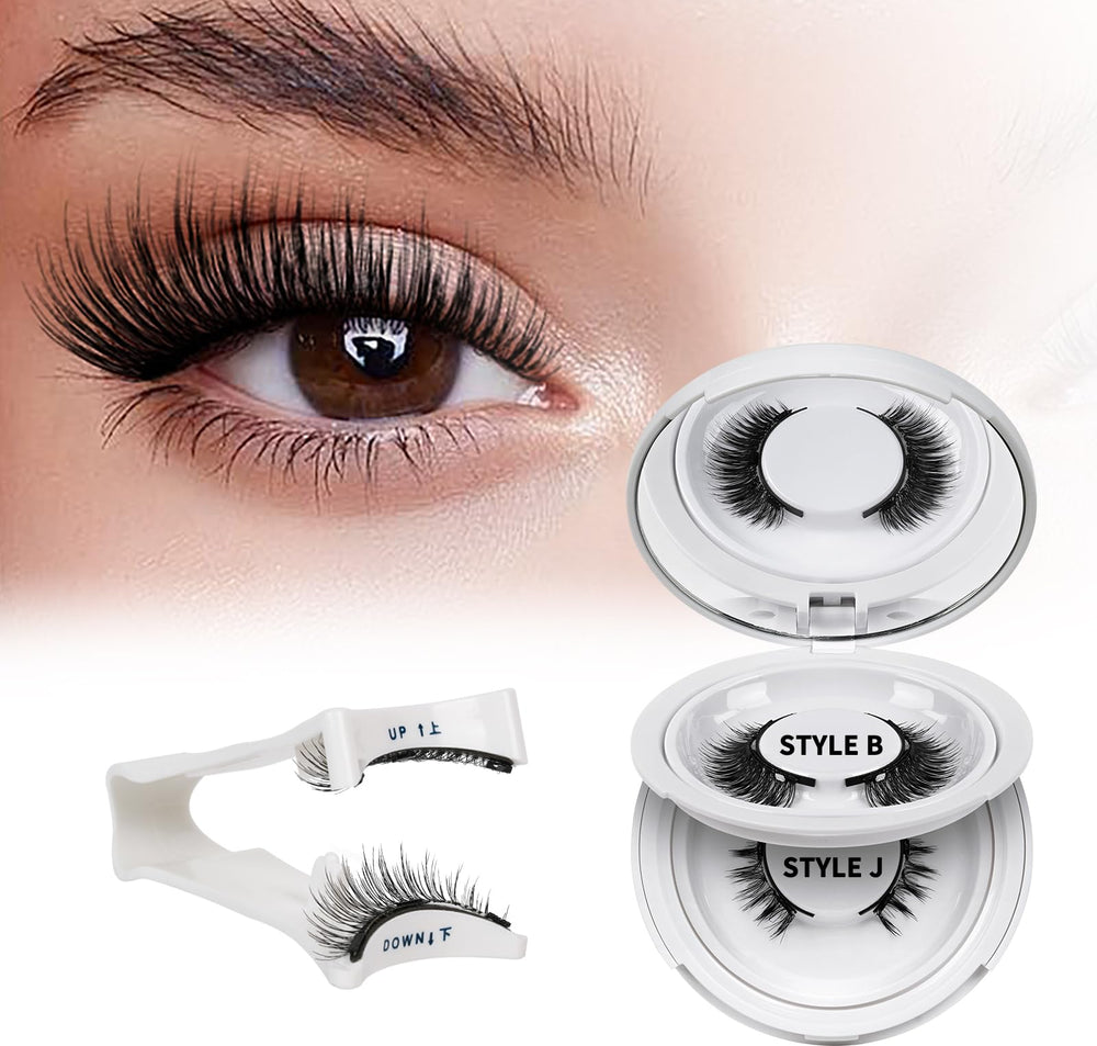 QUEWEL magnetic eyelashes kit opened with components visible for glue-free wear