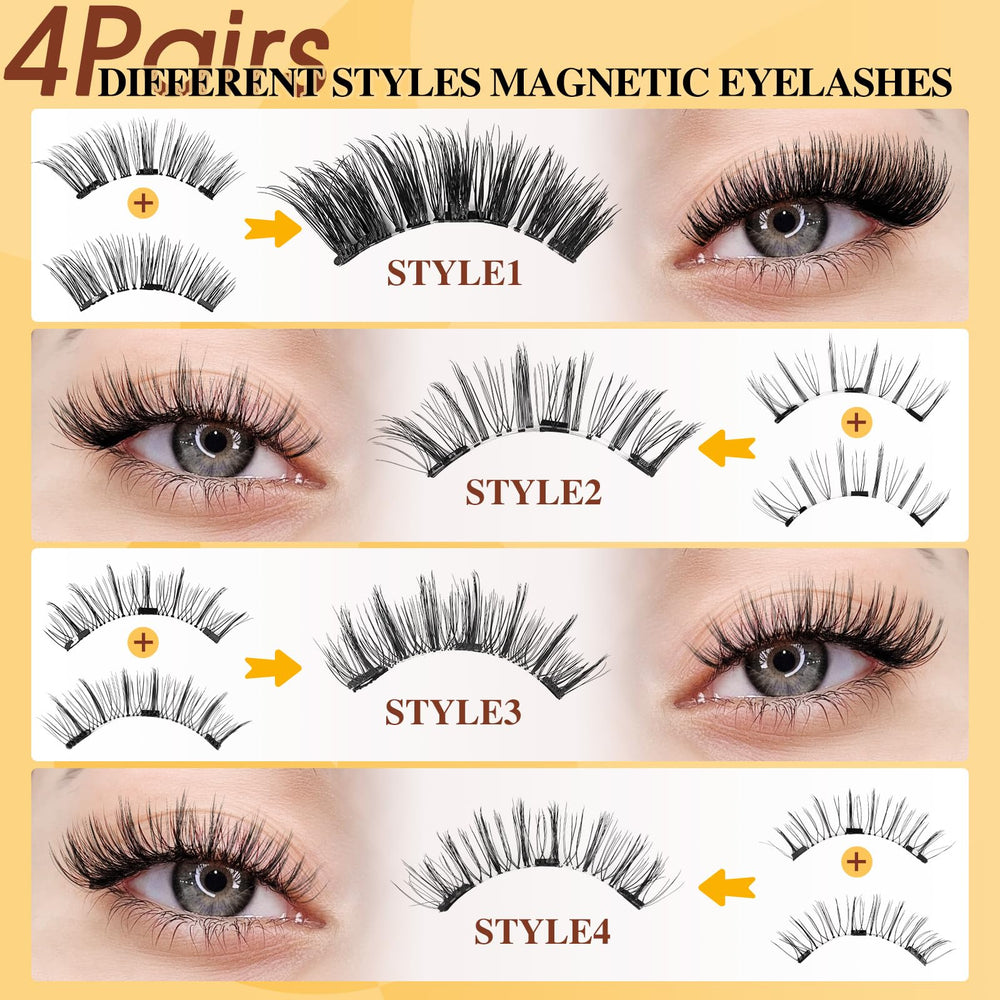 QUEWEL magnetic lashes offer a natural wispy look without eyeliner.