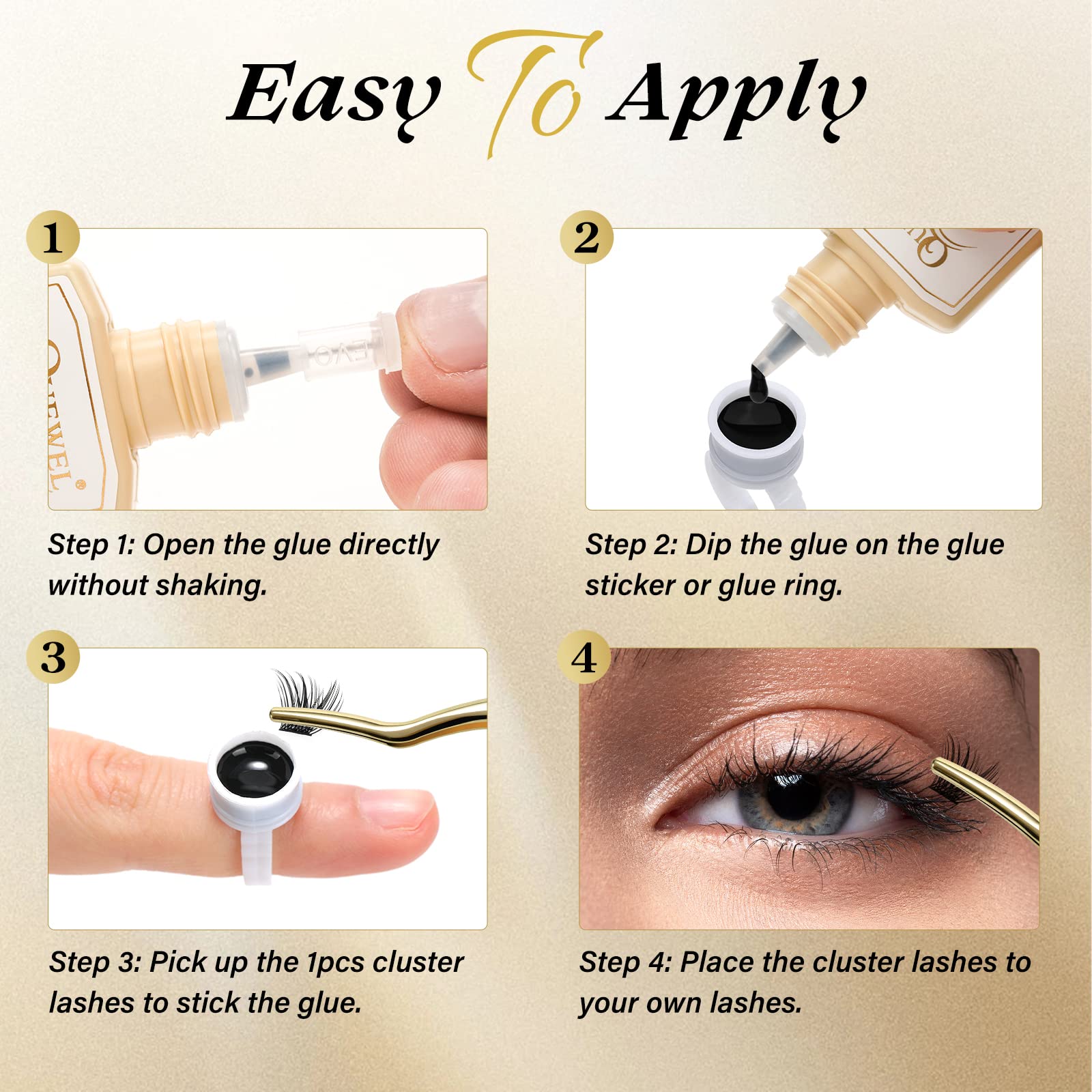QUEWEL mild vegan formula gentle for sensitive eyes.