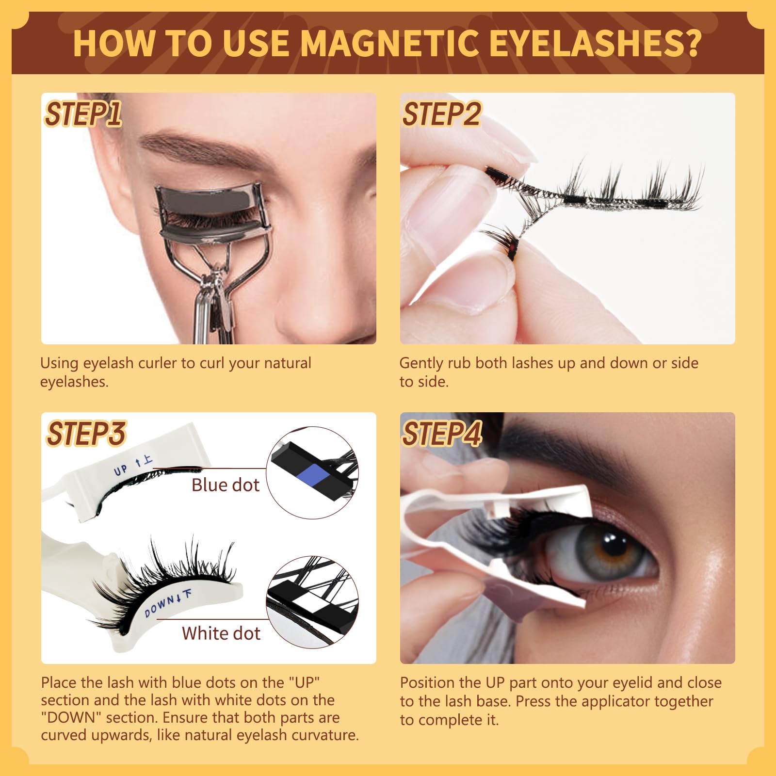 QUEWEL natural-look magnetic lashes feel virtually weightless when worn.