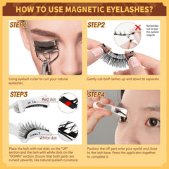 QUEWEL no glue needed lashes worn without eyeliner for secure hold