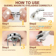 Quewel no-glue magnetic lashes for quick, mess-free use