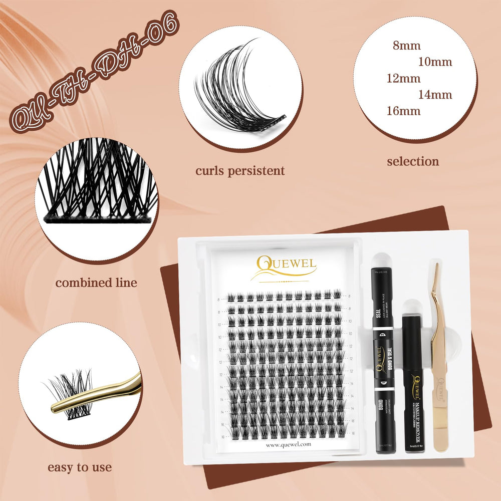 QUEWEL premium lash cluster tweezers for precise, easy pickup