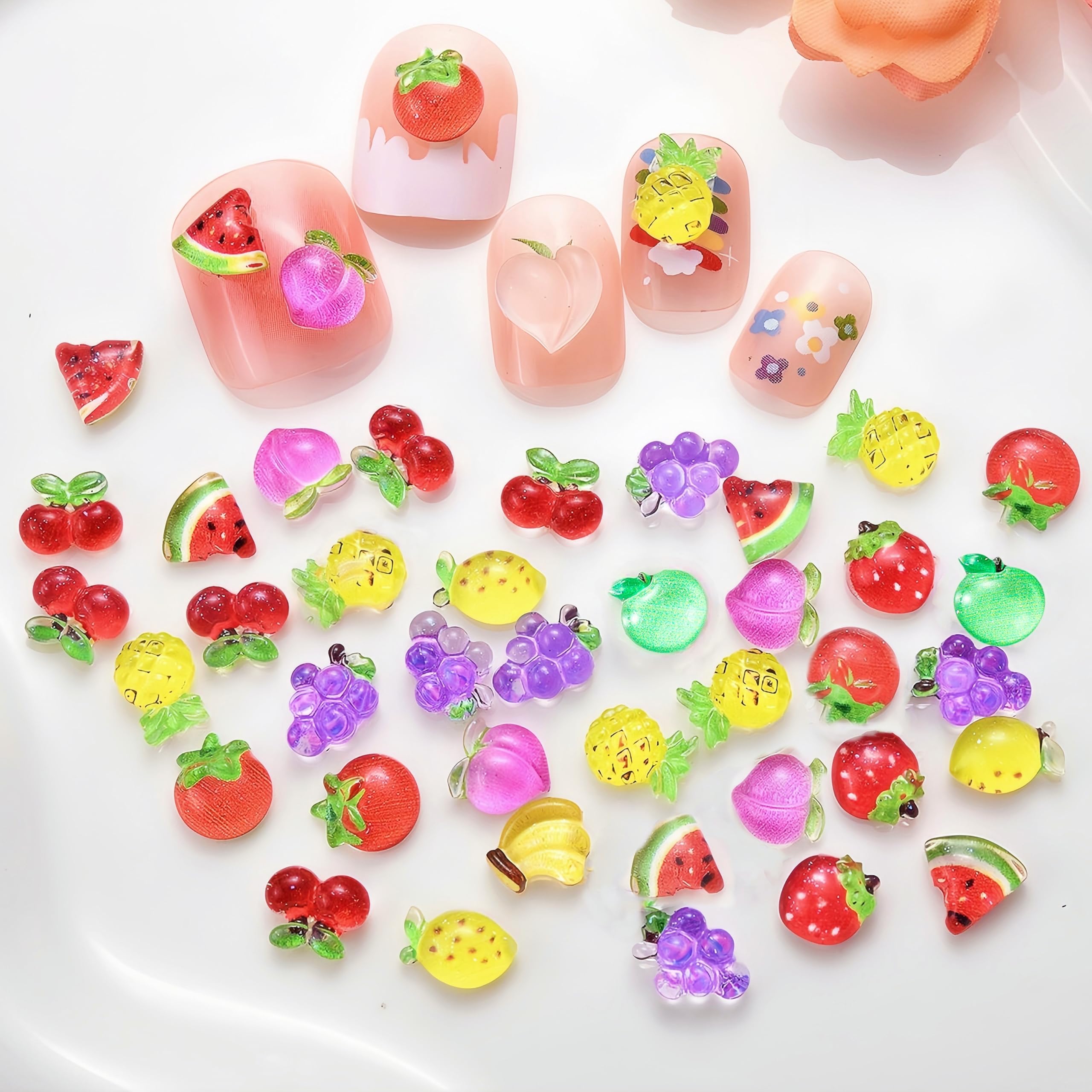 Quezadyl 3D grape nail charms deliver playful shimmer for gel nails.
