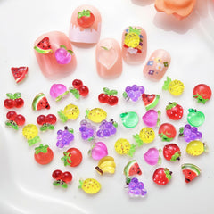 Quezadyl 3D grape nail charms deliver playful shimmer for gel nails.