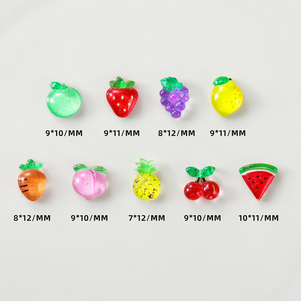 Quezadyl 3D pineapple nail charms spark tropical vibes on nails.