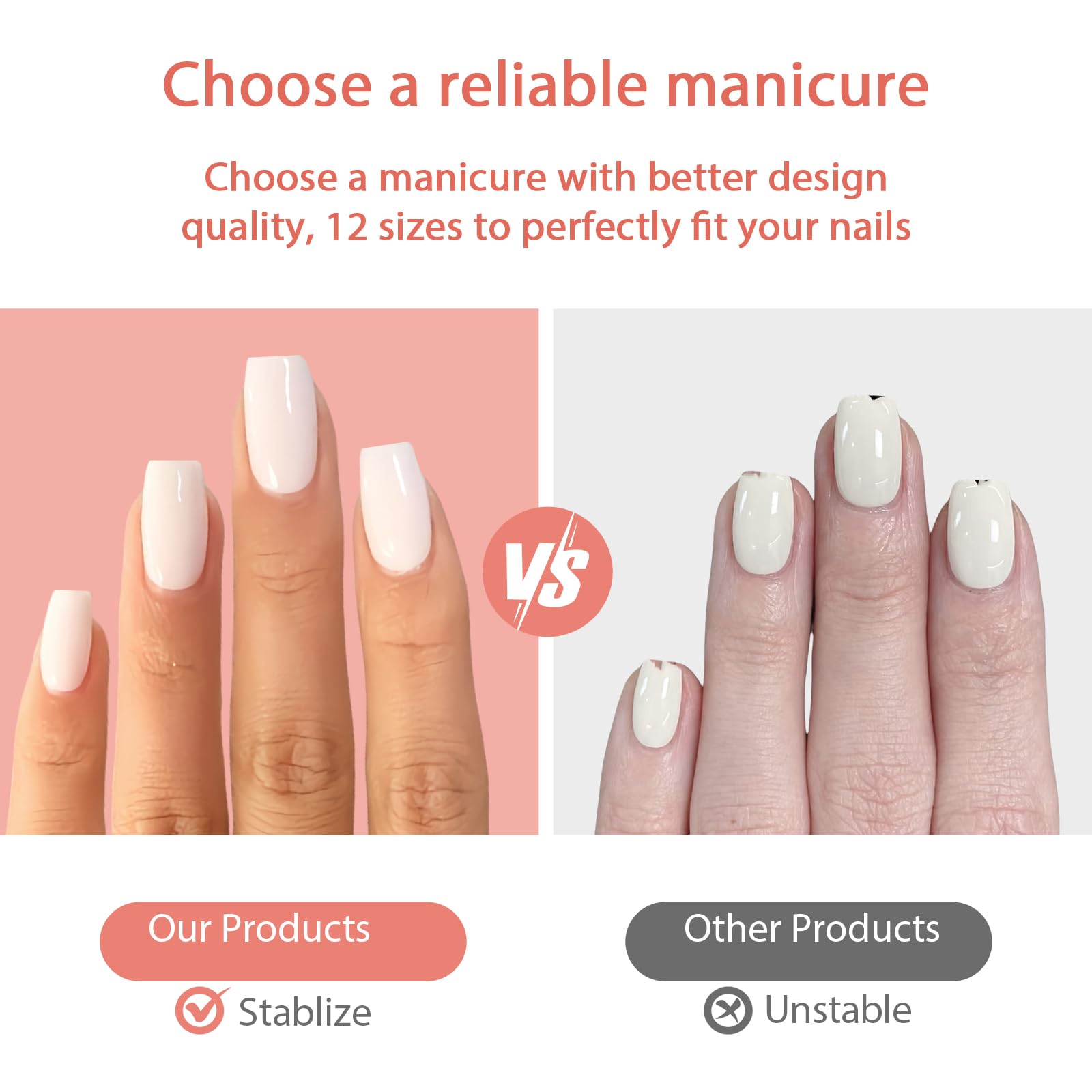 Quezadyl kit includes mini file and glue stickers for easy application.