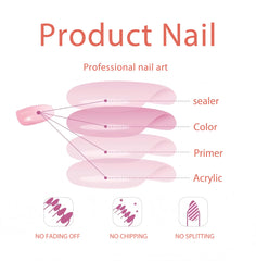 Quezadyl 24Pcs short square nails provide fast fashion upgrade.