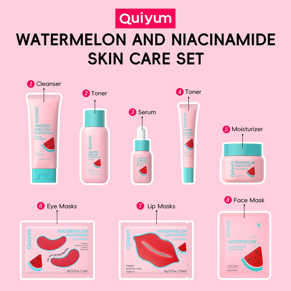 QUIYUM Facial masks sheets offering deep hydration and radiance.