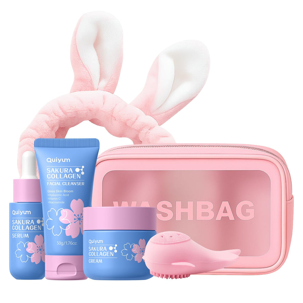 QUIYUM Sakura Collagen Cleanser bottle for deep cleansing and hydration