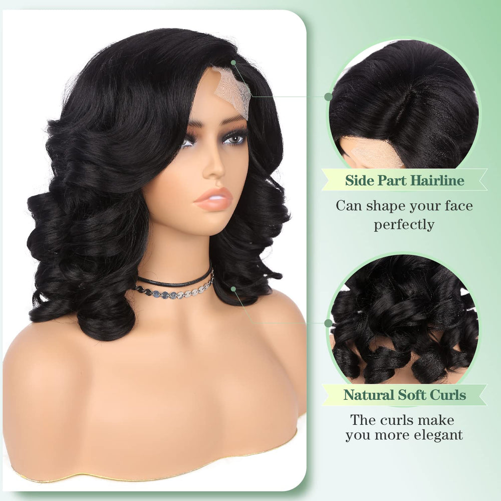 Quickwig side-part wavy bob offering versatile styling options