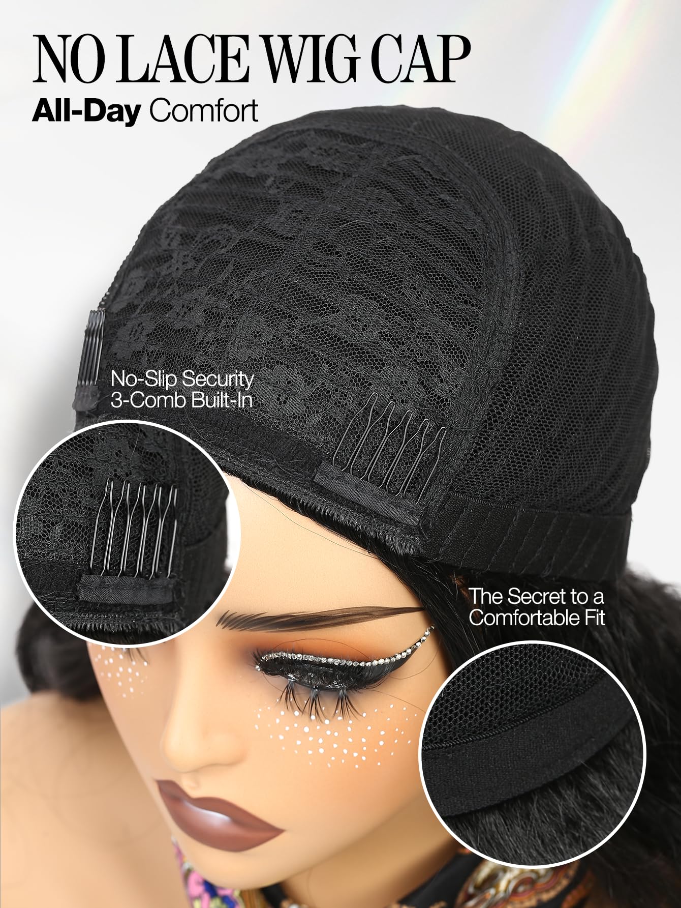 Quickwig Yaki Curly Half Wig kinky curly ends for textured finish.