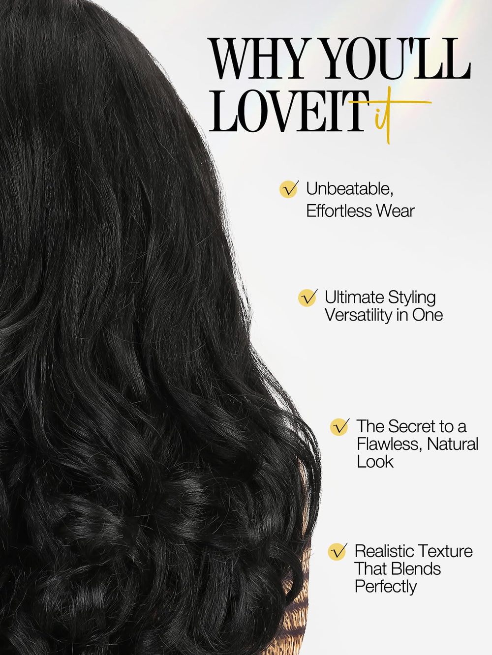 Quickwig Yaki Curly Half Wig pre styled curls for fast styling.