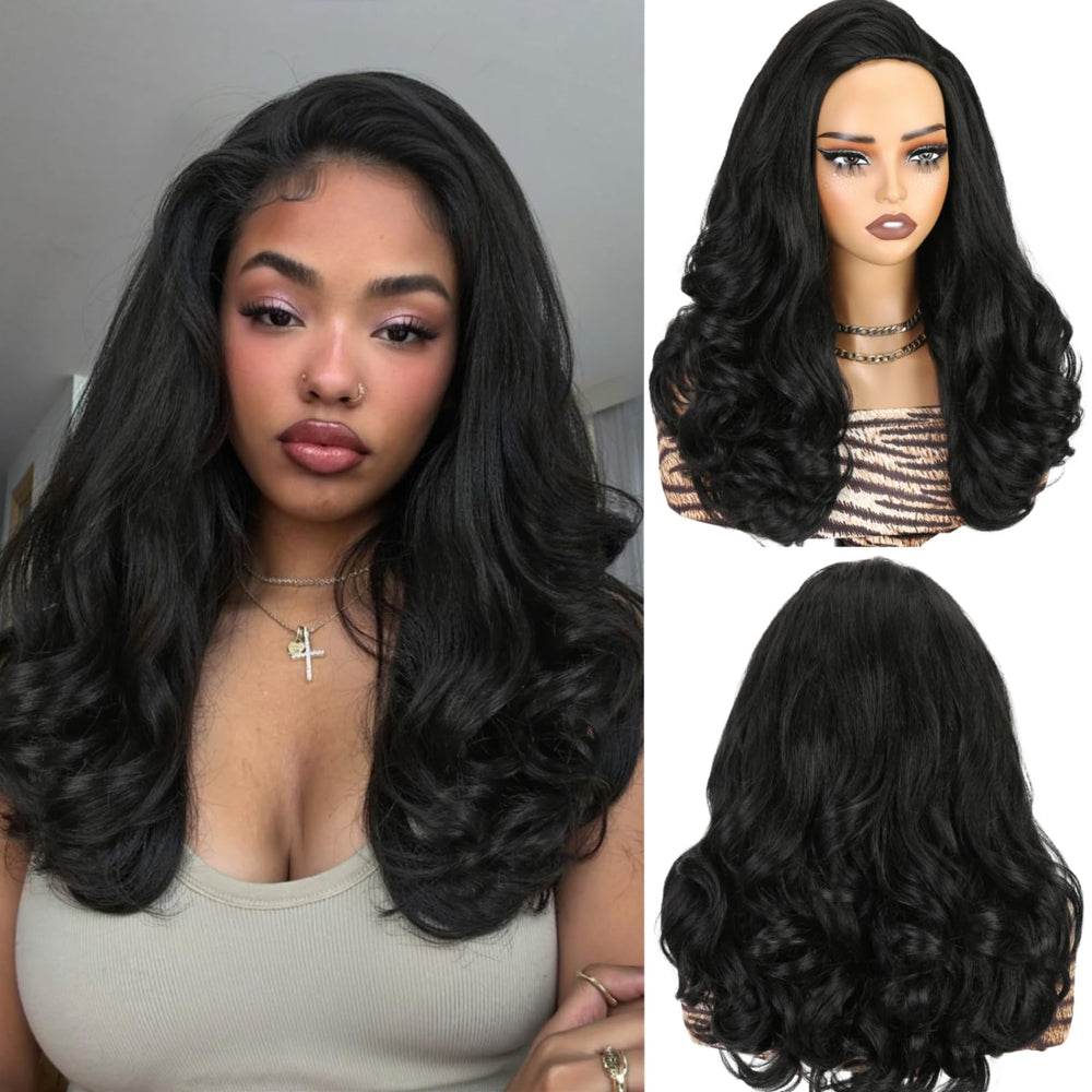 Quickwig Yaki Curly Half Wig glueless headband for quick wear.