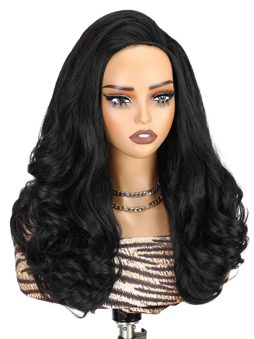 Quickwig Yaki Curly Half Wig seamless edges for natural hairline.