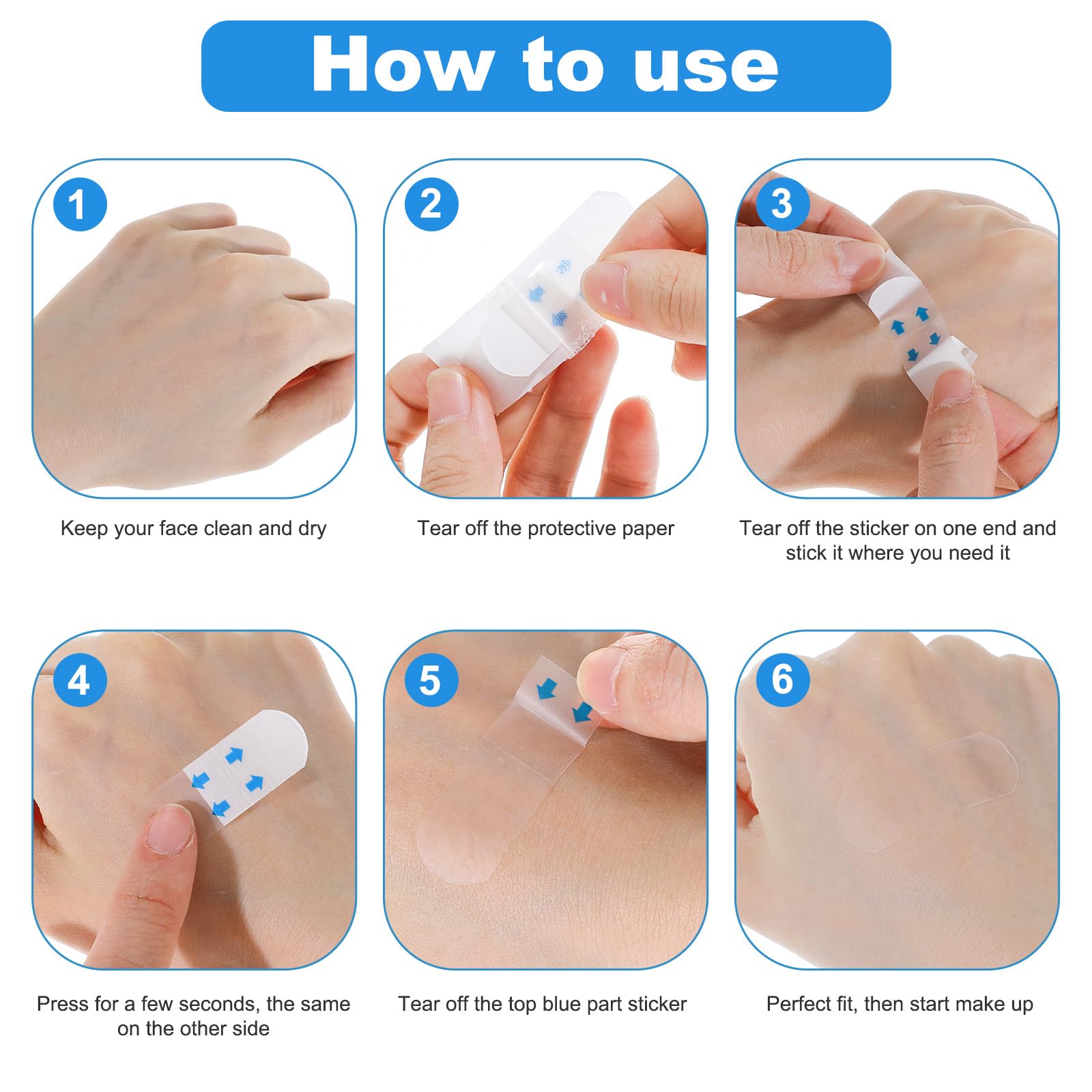 Quilax face tape easy application helps target cheeks and jawline for a smooth look