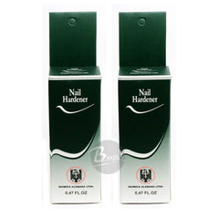 Quimica Alemana Nail Hardener brush demonstrates precise application.