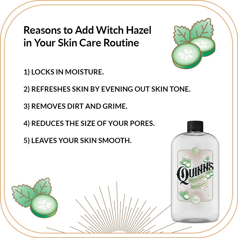 Quinn's Cucumber Mint fragrance splash evokes a refreshing, spa-like cleansing experience.