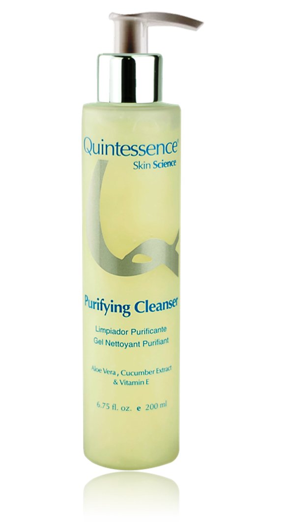 Quintessence Purifying Cleanser bottle offers a refreshing daily cleanse for clear pores.