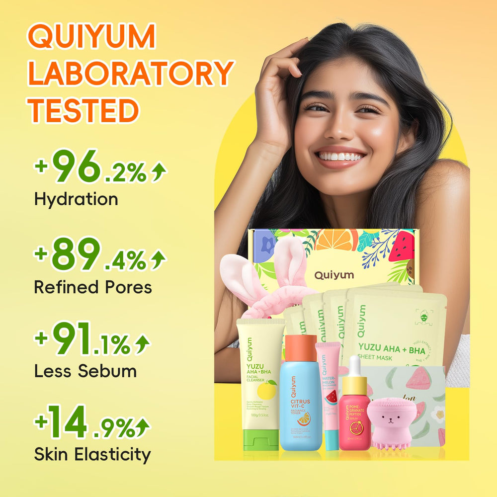 QUIYUM Watermelon Niacinamide Eye Cream brightens and hydrates under-eye skin.