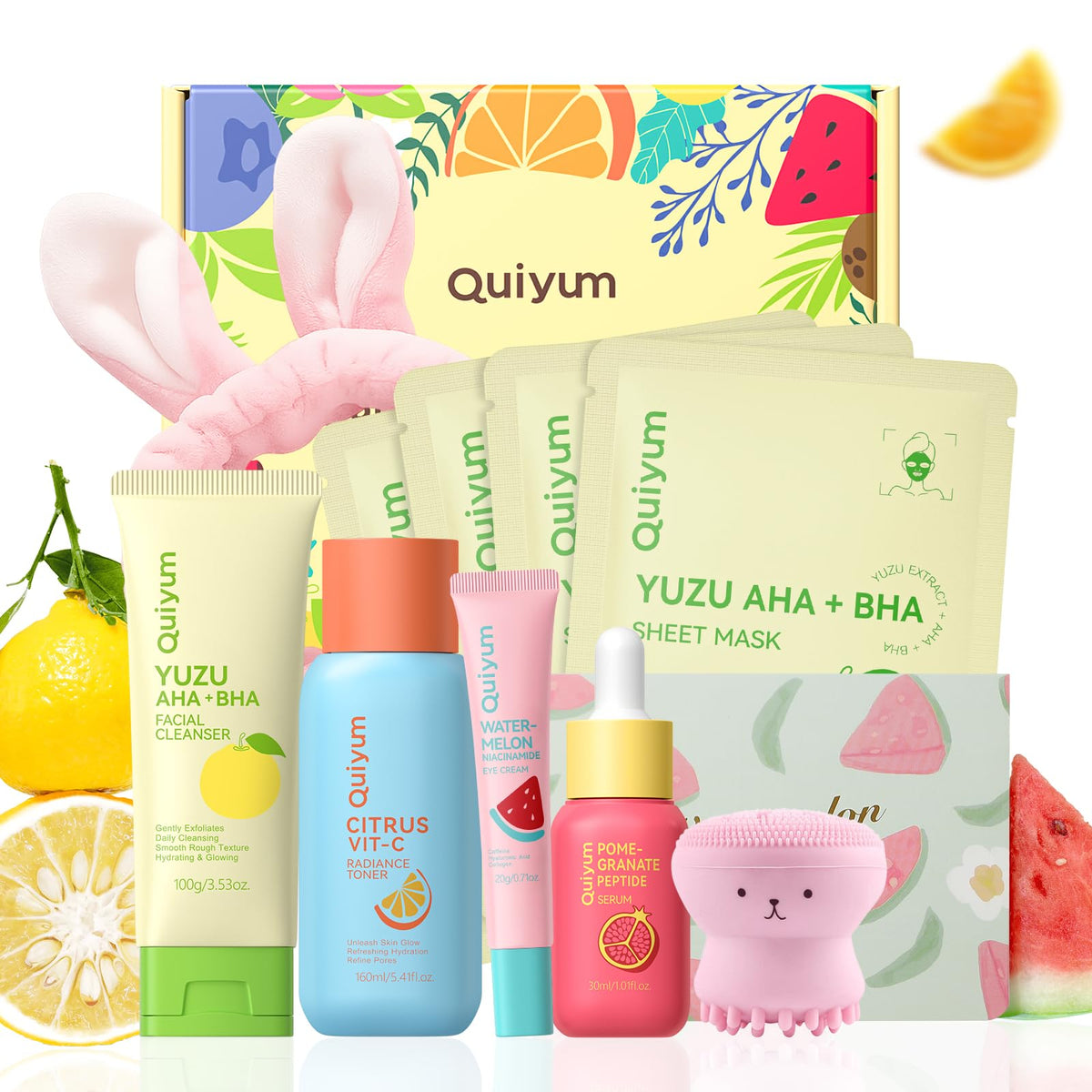 QUIYUM Yuzu Salicylic Acid Cleanser for oil control and gentle exfoliation.