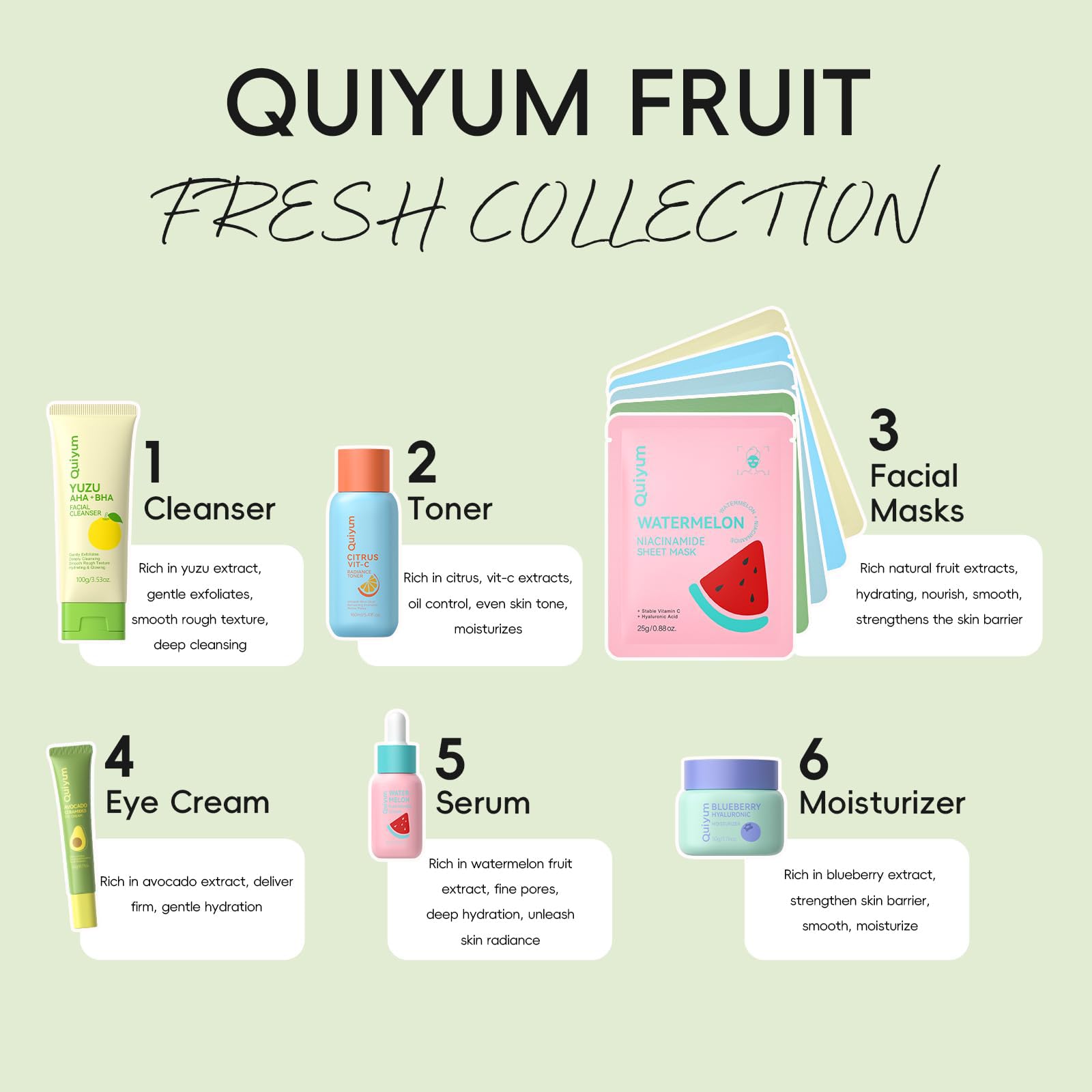 QUIYUM Citrus Vitamin C Toner bottle helping balance oil and moisture