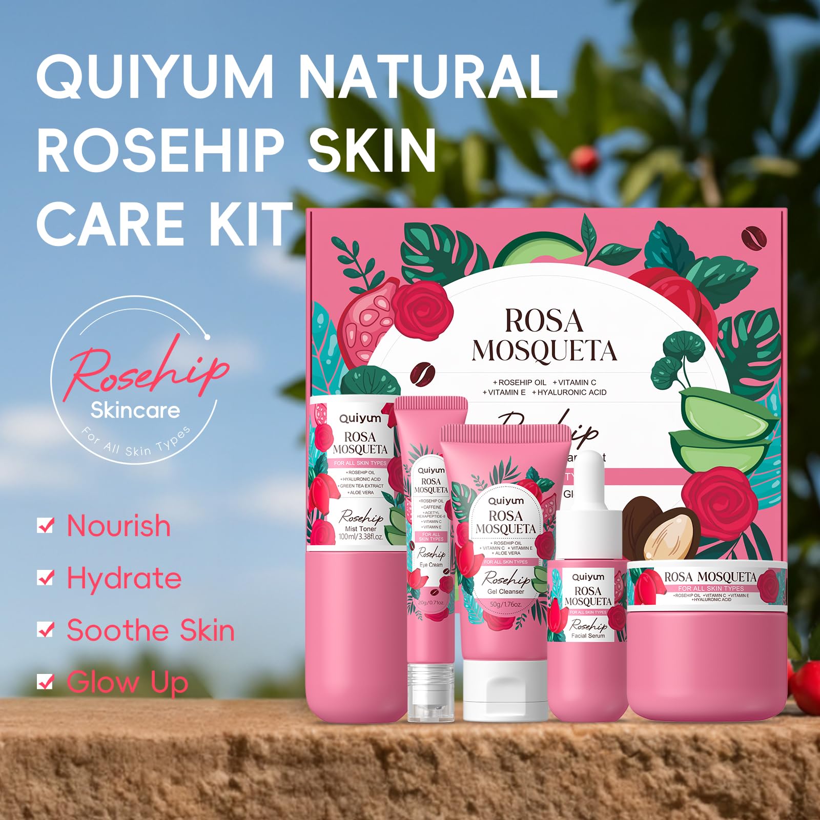 Cream texture swirl from QUIYUM set showing rich moisturizing consistency