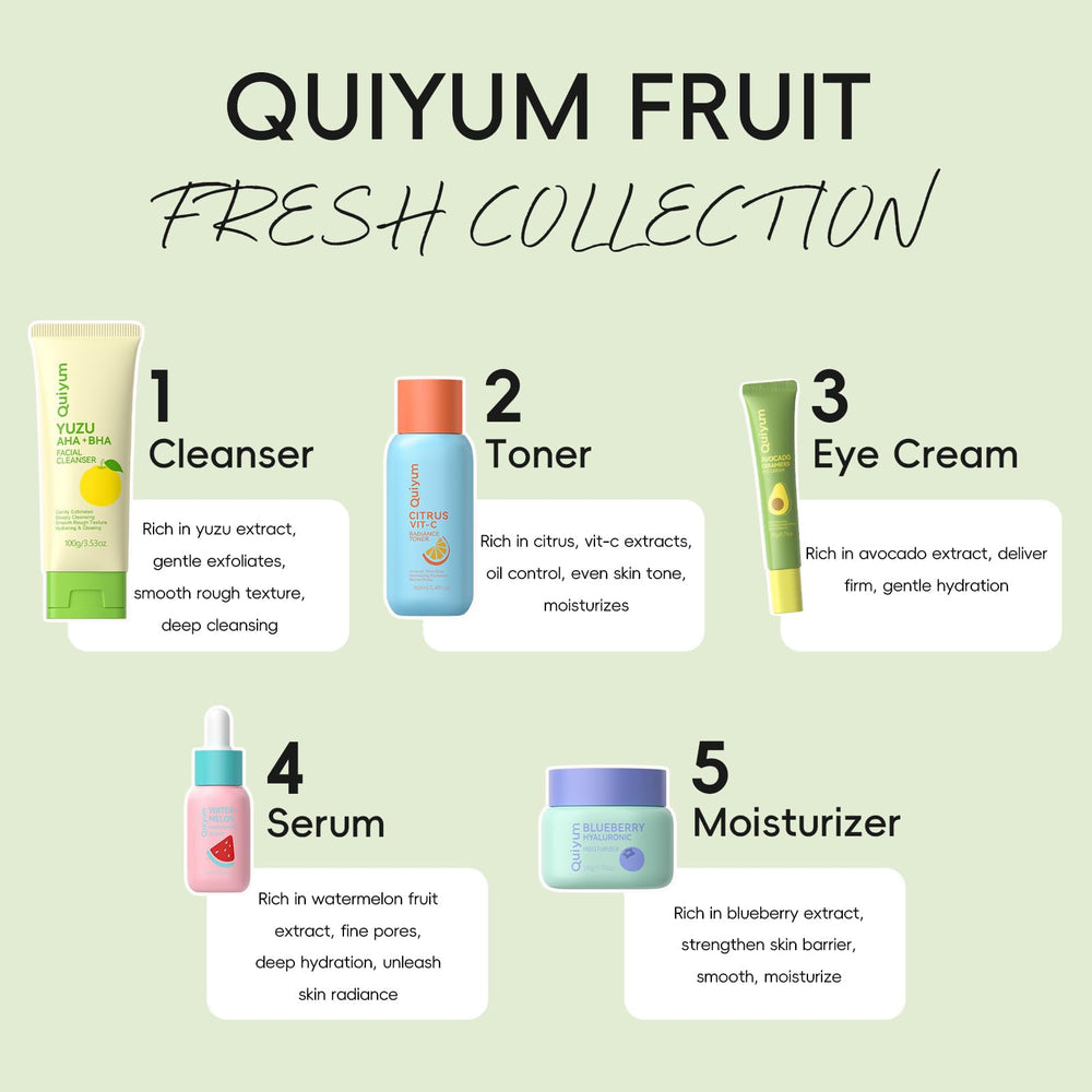 QUIYUM Citrus Vitamin C Toner bottle to balance oil and refresh