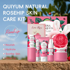 QUIYUM Rosehip cream jar closeup highlights rich texture for lasting hydration.