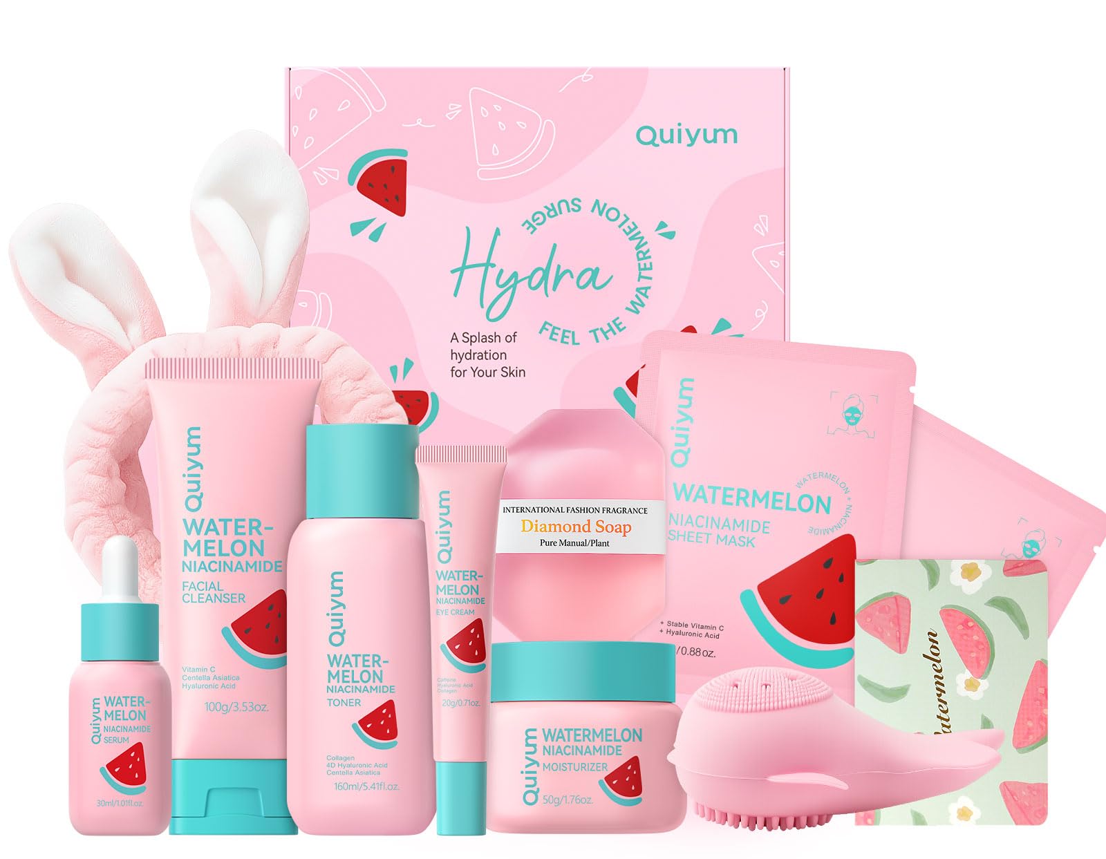 QUIYUM Watermelon Cleanser for teens, refreshing wash for clean, balanced skin