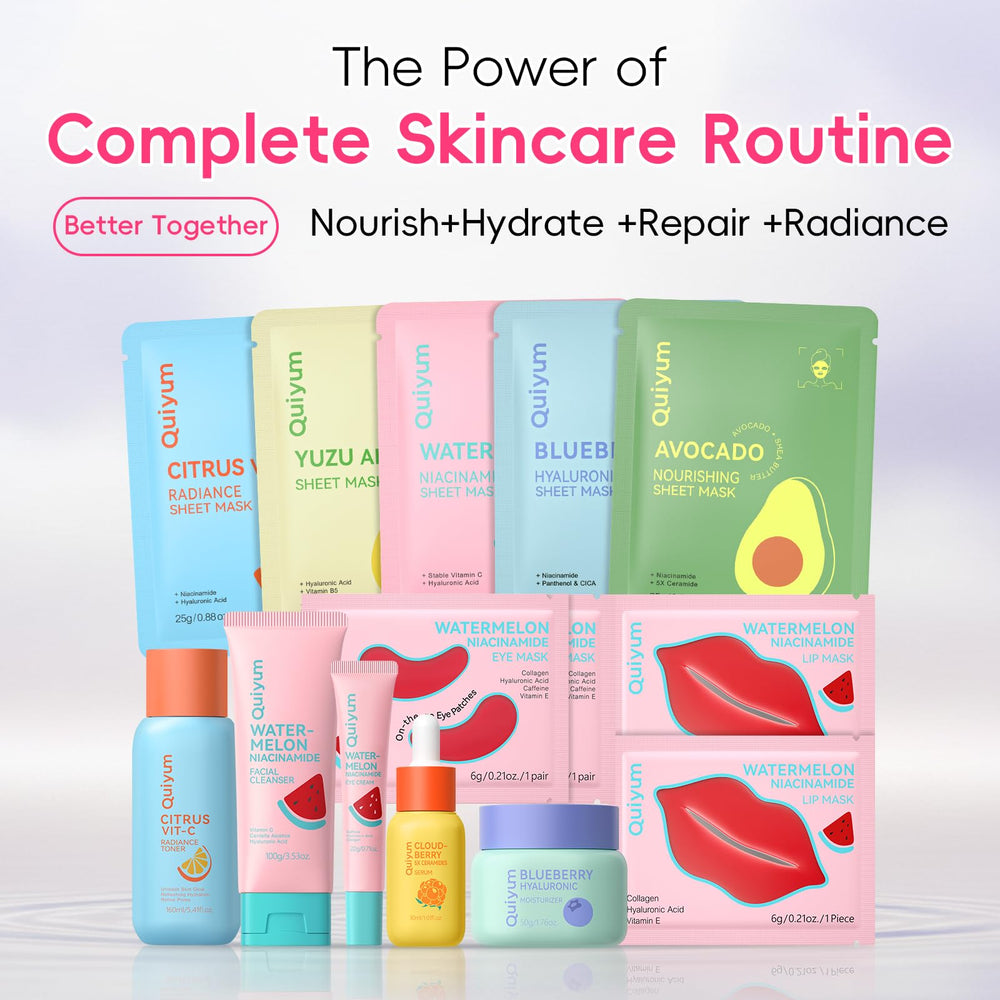 QUIYUM Watermelon Cleanser bottle demonstrates refreshing cleanse and gentle texture.