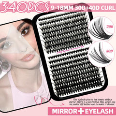 QUKLOGEN 930-piece lash bundle with D curl lashes for wispy effects