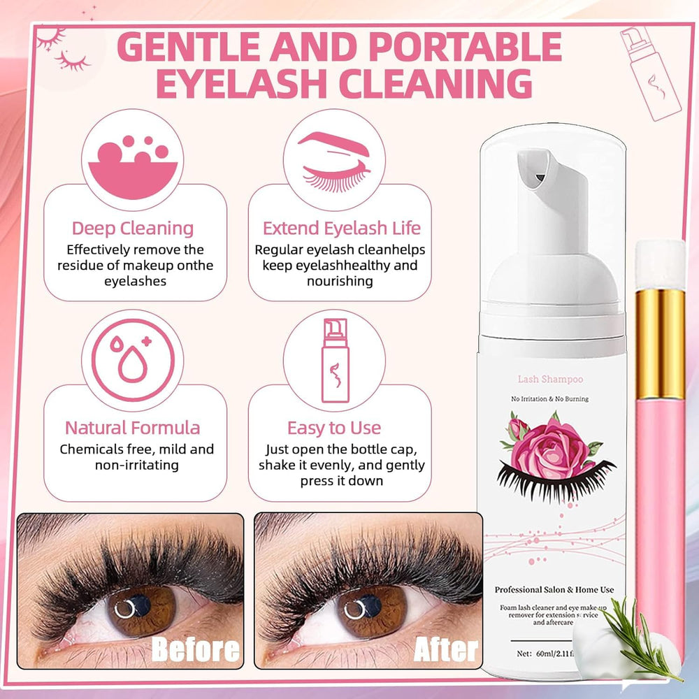 QUKLOGEN mild lash shampoo for gentle cleansing and care