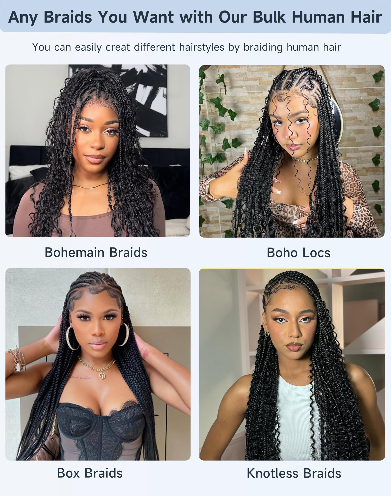 Qulueo care routine for braiding hair with gentle washing guidance