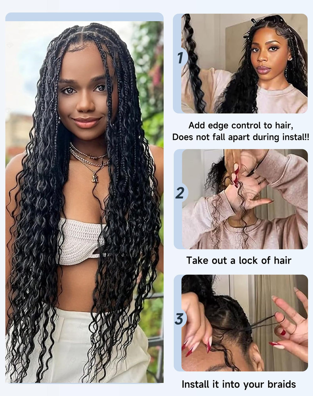 Qulueo natural color braiding hair pack ready for everyday wear
