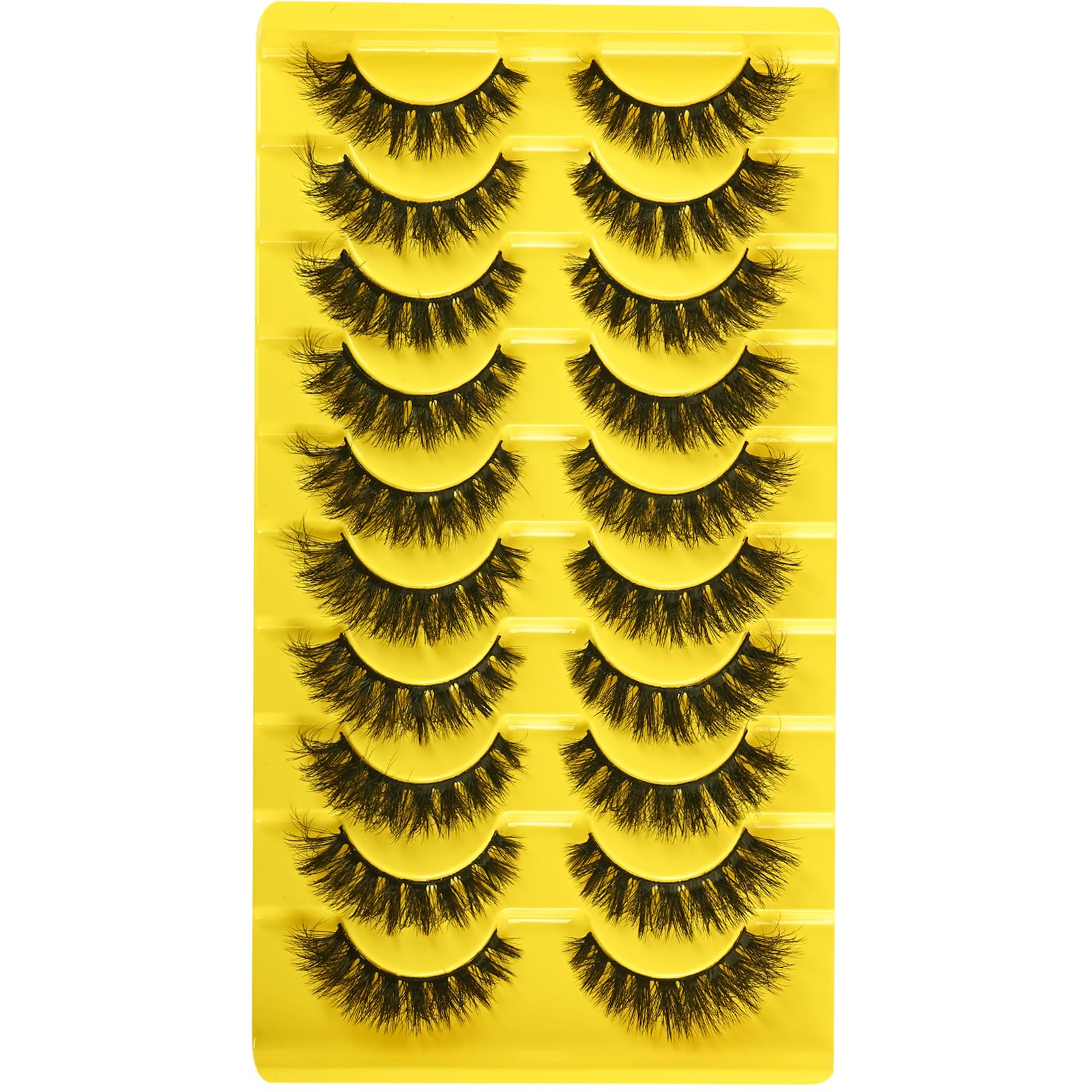 QUNETY cat eye lashes with tapered shape for eye elongation
