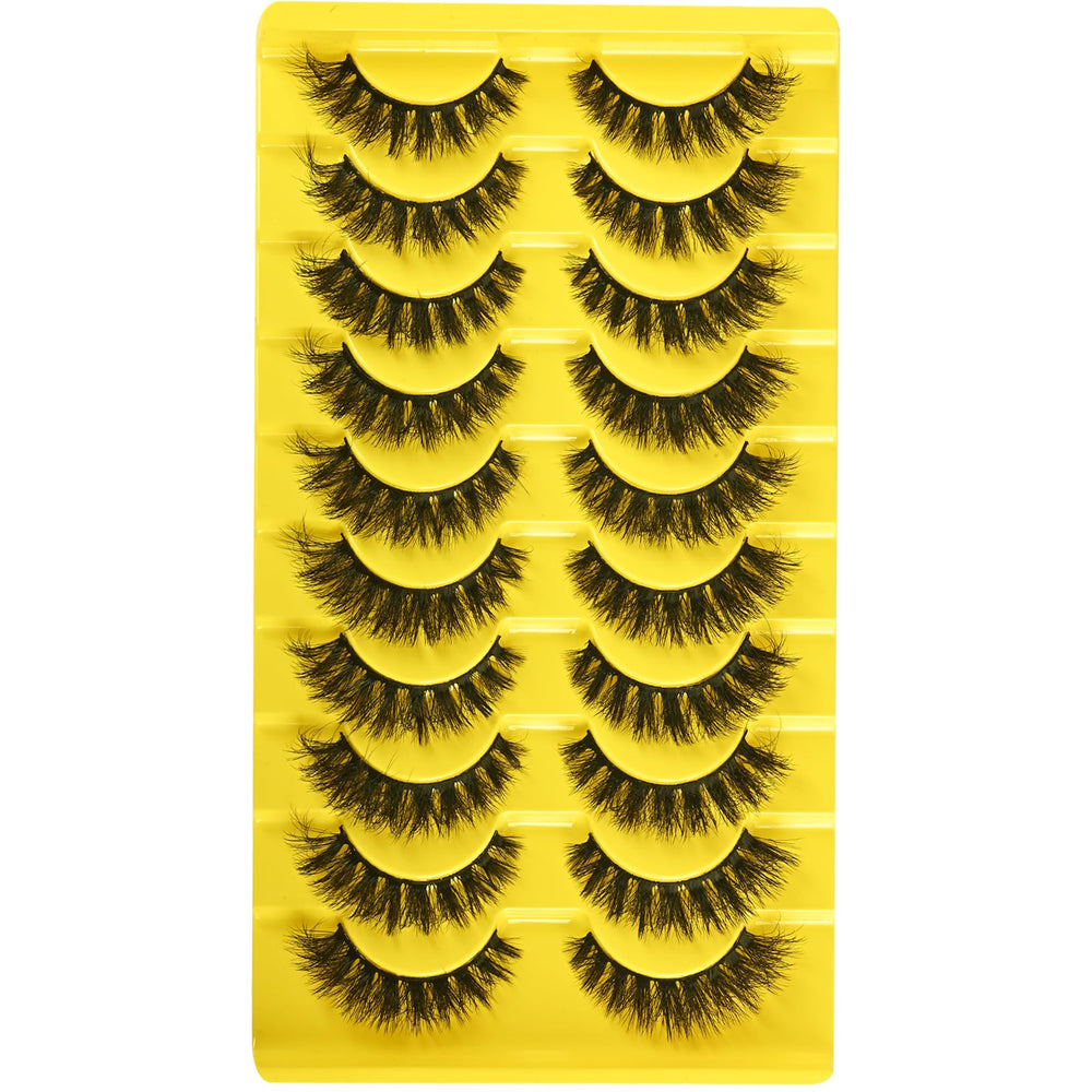 QUNETY cat eye lashes with tapered shape for eye elongation