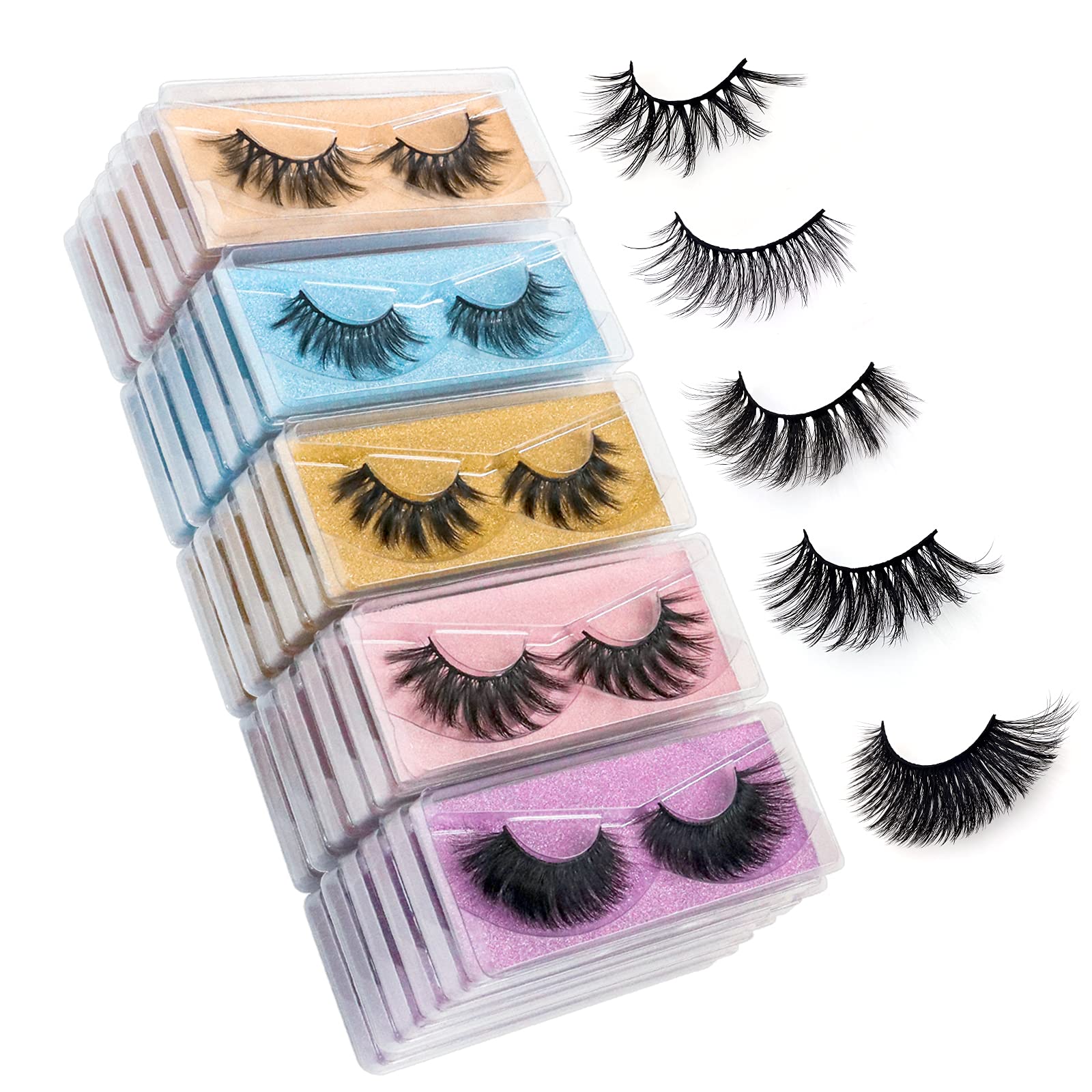 QUNETY dramatic 3D faux mink lashes for bold, eye-catching looks.