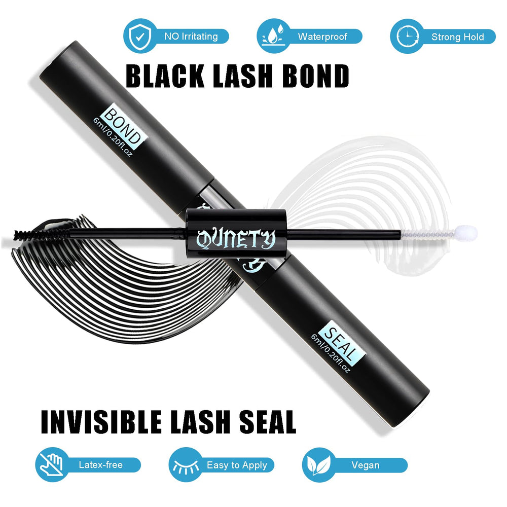 QUNETY synthetic lash fibers provide lightweight, soft lash feel.