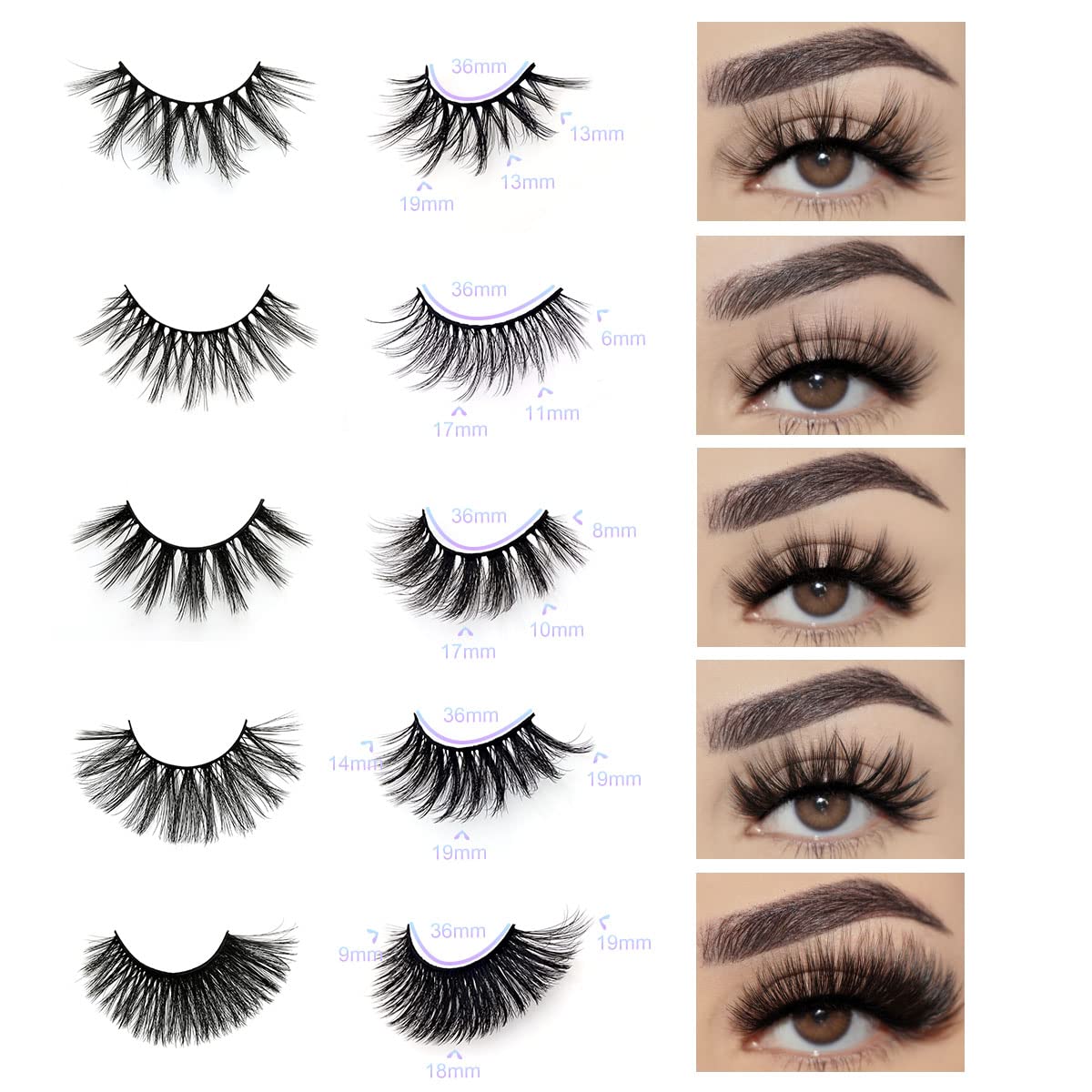 QUNETY lightweight soft lash with cotton band for comfortable all-day wear.