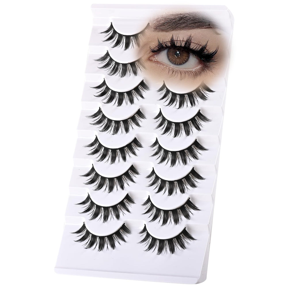 QUNETY manga lashes natural-look 8-15mm for everyday elegance.