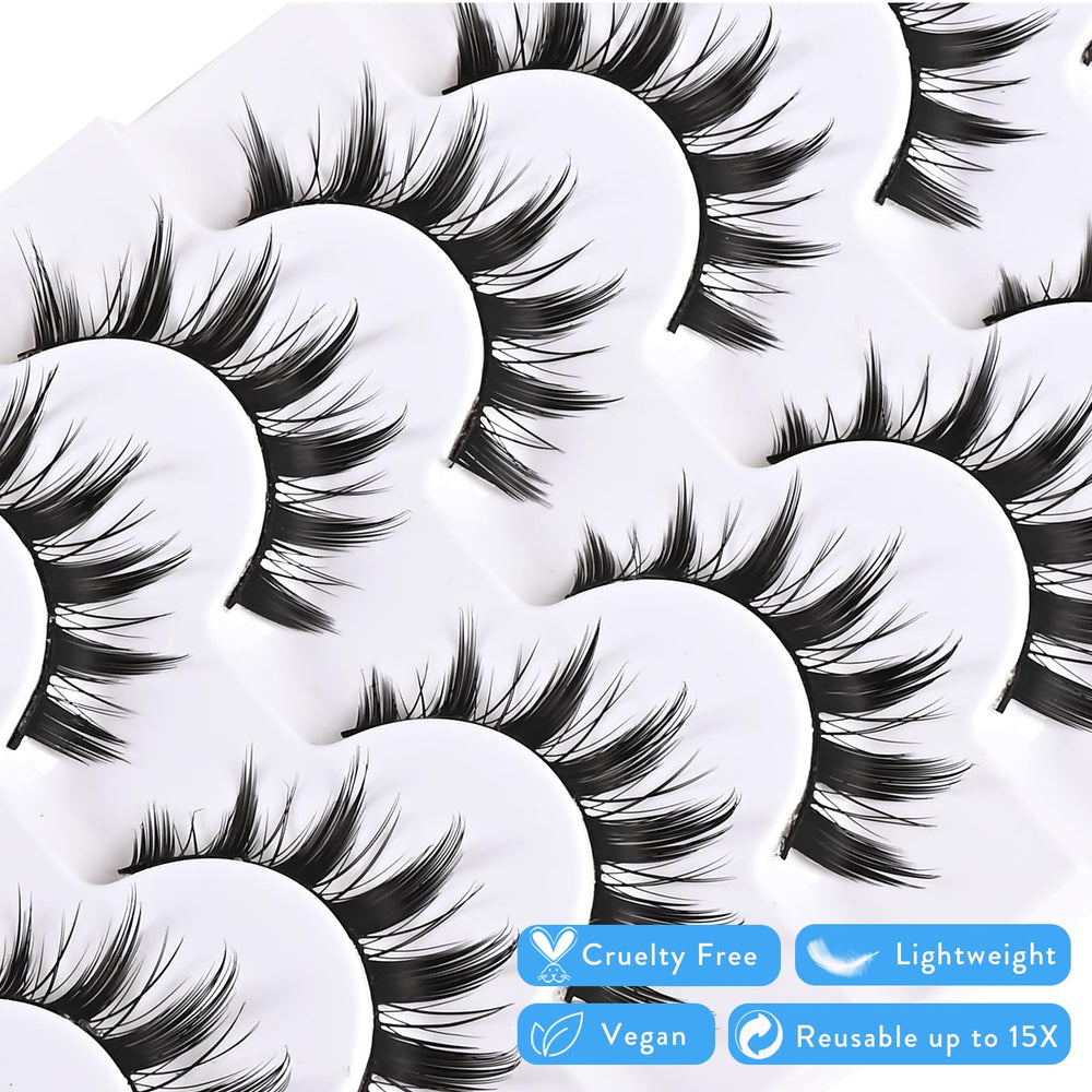 QUNETY plant-based lash strips safe for sensitive eyes.