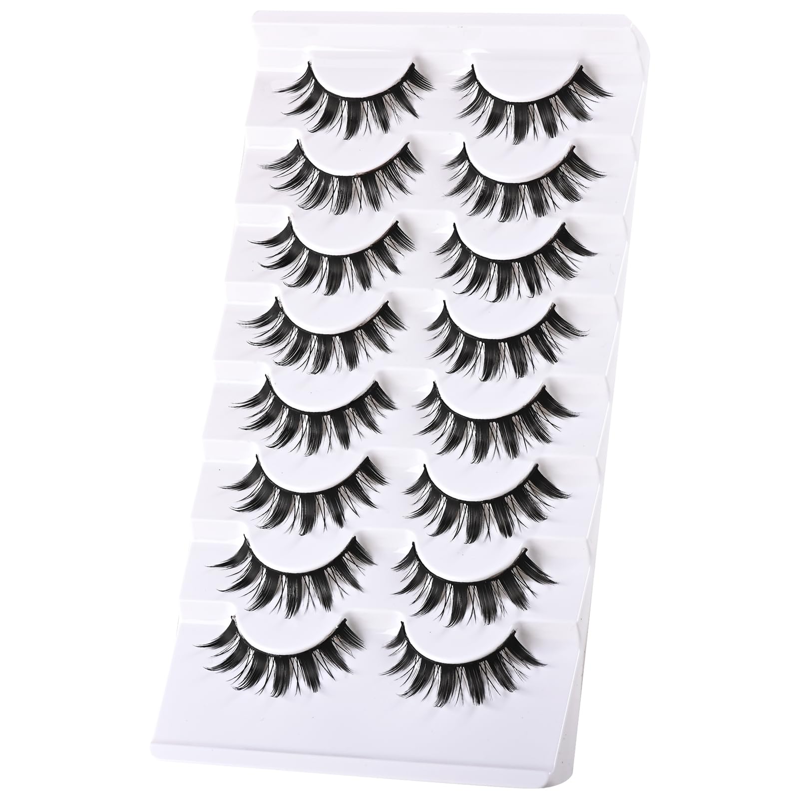 QUNETY strip lashes easy to apply for beginners and quick makeover.
