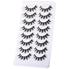 QUNETY strip lashes easy to apply for beginners and quick makeover.