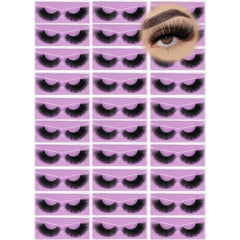 QUNETY wholesale lashes 18mm dramatic bulk pack for bold eye looks.