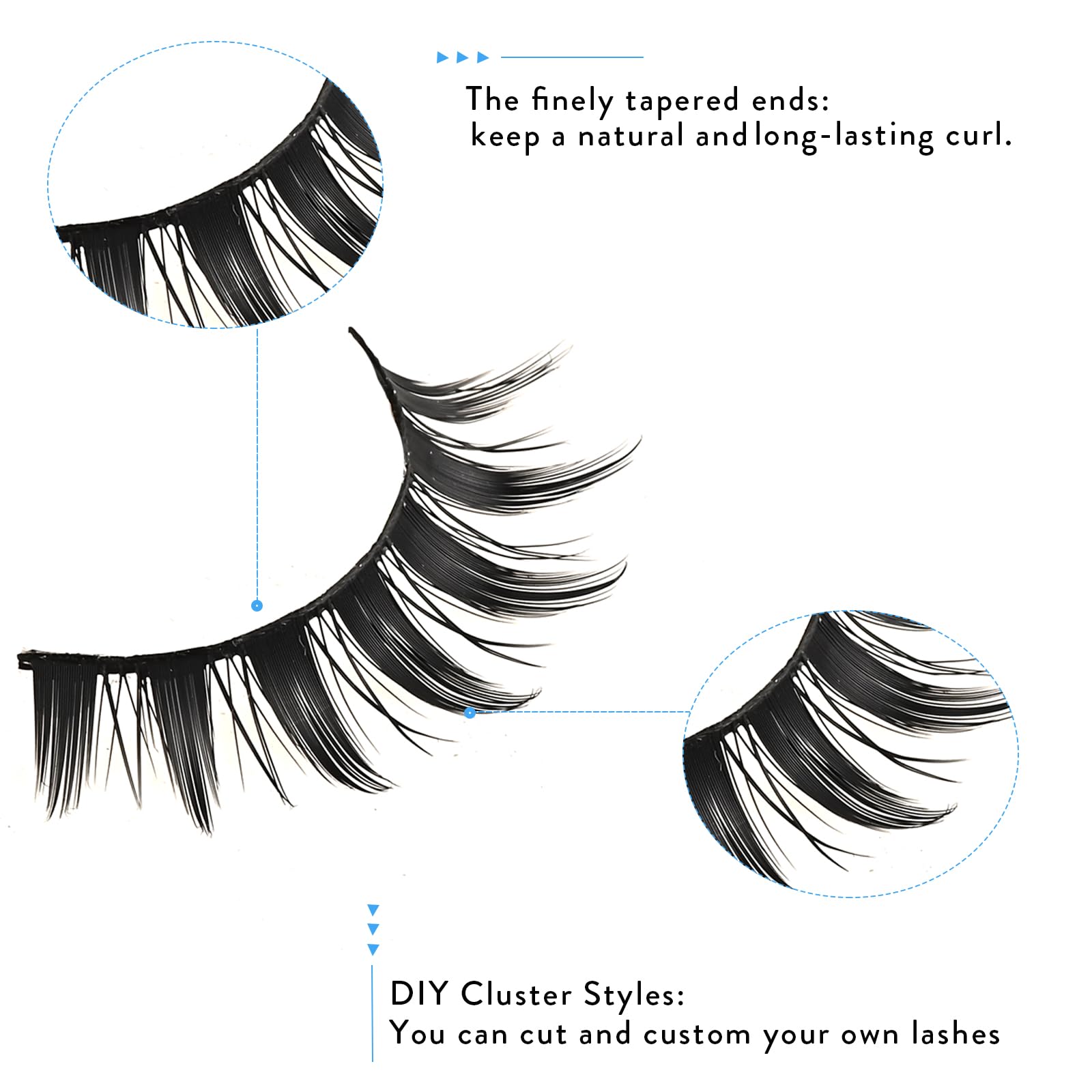 QUNETY wispy mink lashes lightweight and comfortable for all-day wear.