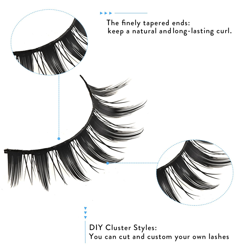 QUNETY wispy mink lashes lightweight and comfortable for all-day wear.
