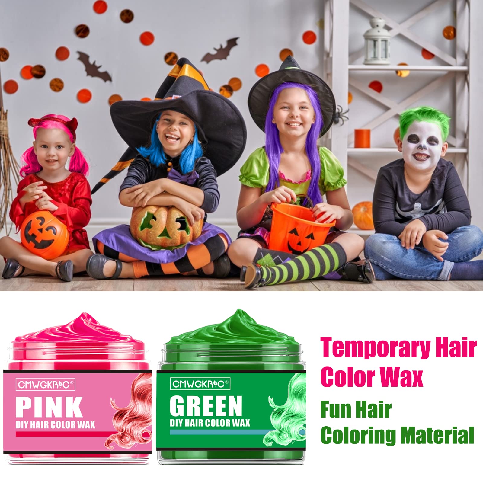 QUNGCO kids using temporary hair wax for safe at-home fun