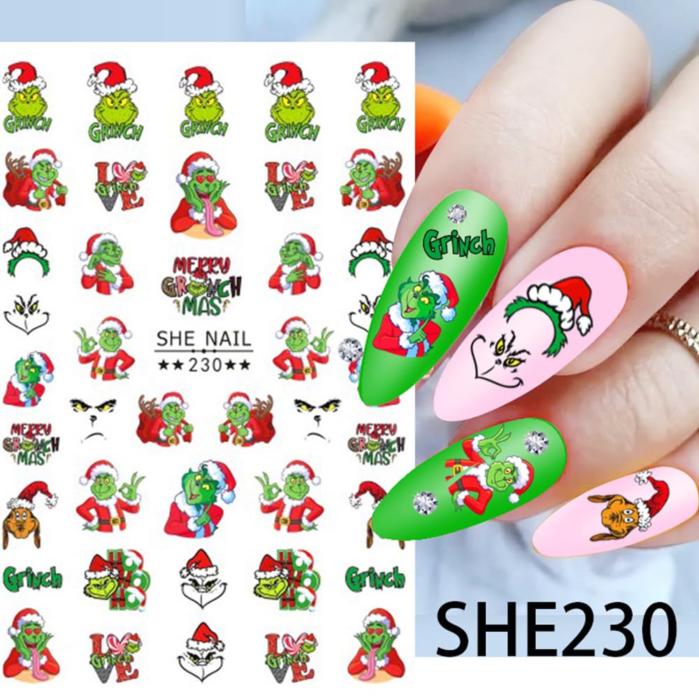 QUNQINLI self-adhesive Christmas tree designs speed up nail art.